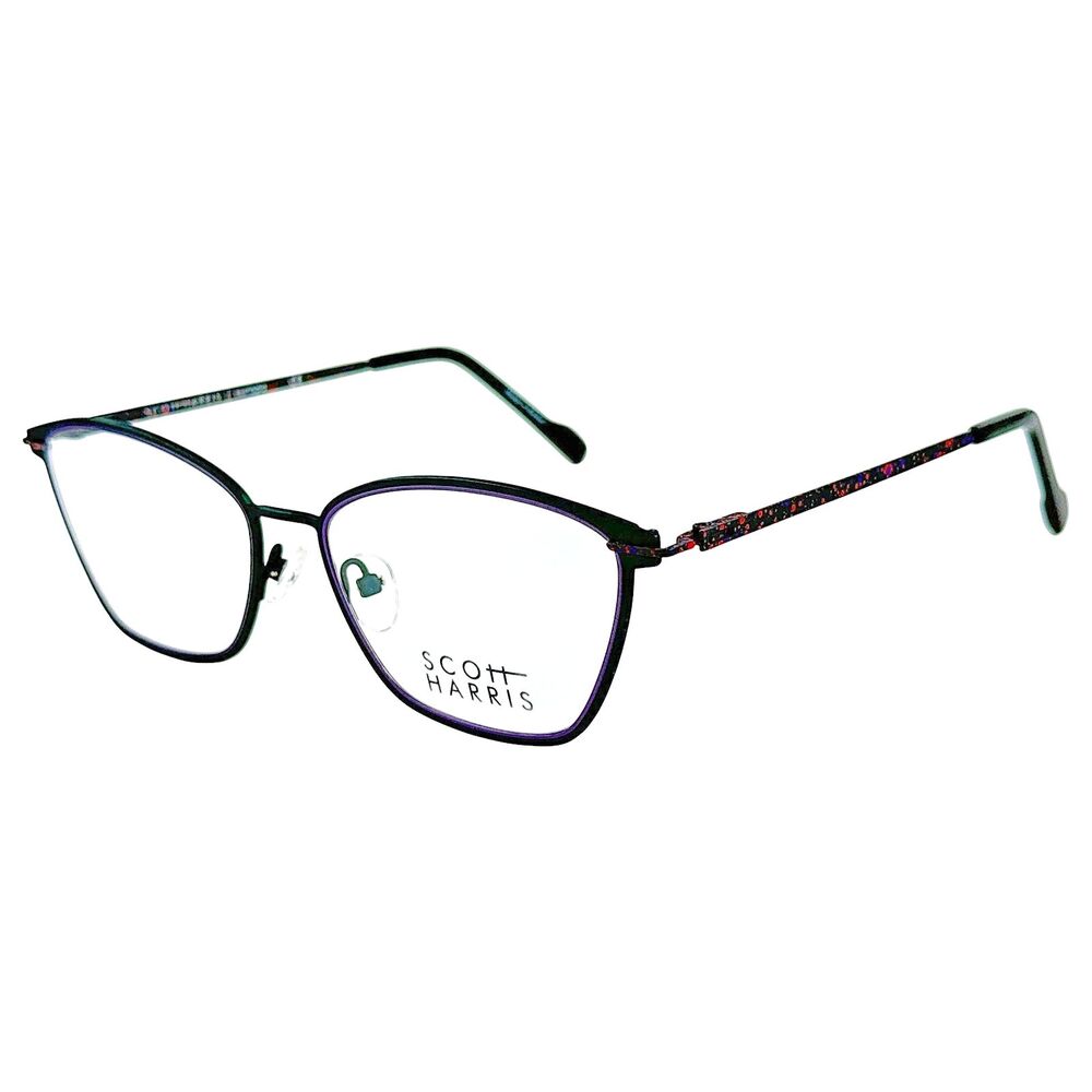 Scott Harris SH872 Womens Metal Eyeglass Frame C2 Mallard Grape  53-16 W Case